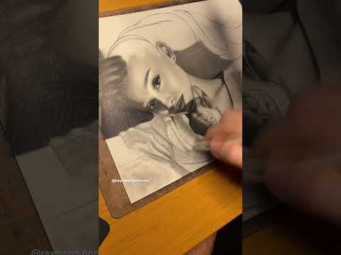 DRAWING ARIANA (tiktok: raymond.portraits) #art #artistdrawing #arianagrande #artist #shortsvideo