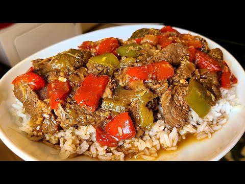 Homemade Beef Pepper Steak stir fry