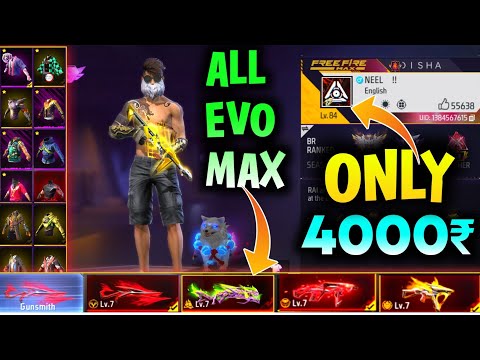 Free Fire id Sell Low Price 😱💸|| FF id SELL 🛒Low Price ma id 🤯💸|| All Evo Max || Trusted id Seller💯✅