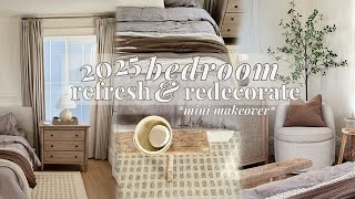 BEDROOM DECORATE WITH ME / cozy + neutral bedroom decor styling ideas