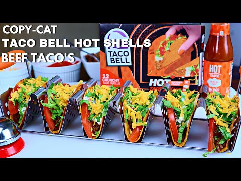 COPYCAT TACO BELL HOT TACO SHELLS | HOW TO MAKE TACO BELL BEEF HOT TACO'S VIDEO RECIPE