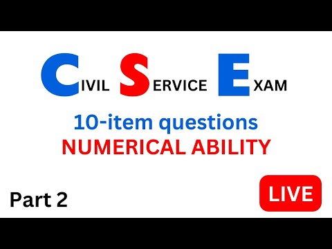 LIVE REPLAY: CSE Numerical Ability (Part 2 of 3)