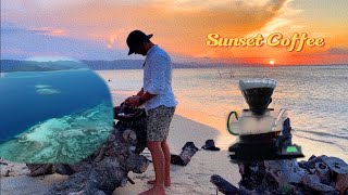 Brewing COFFEE with the Wonderful view of the ocean and sunset | PUNTA RUCIA - CAYO ARENA - RD