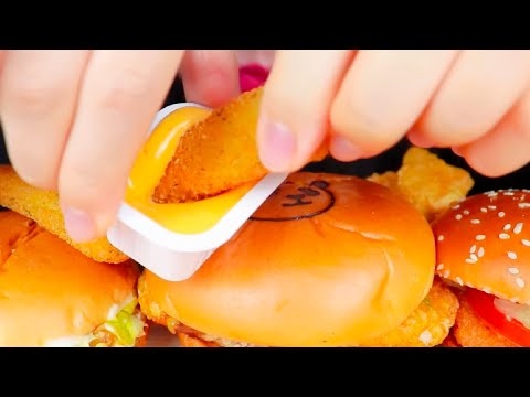 ASMR, Mukbang Juicy Burger, Crispy Cheese Sticks Eating Vlog. 육즙버거, 바삭바삭한 치즈스틱 먹기 @Jane_asmr