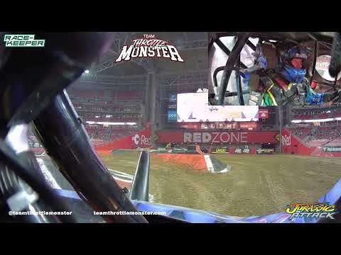 Team Throttle Monster's Jurassic Attack at State Farm Stadium  Monster Jam