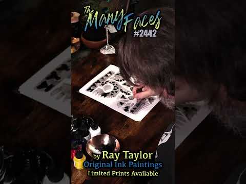 #2442 The Many Faces 2024 Collection: Ink Painting Process Timelapse with Ray Taylor