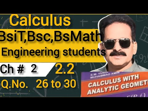 Math BSIT|BSc||BsMath|Calculus||Ch 2 Derivatives|Exe 2.2|Q.No 26 to 30|Prof Asif Mehmood