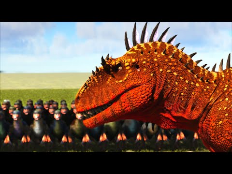 100 Therizinos vs. 1 Carcharodontosaurus