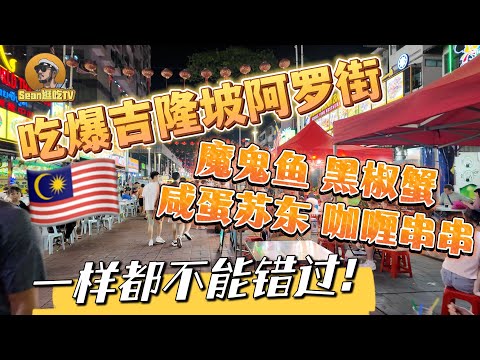 【逛吃4K】吃爆吉隆坡阿罗街，魔鬼鱼 黑椒蟹咸蛋苏东 咖喱串串，一样都不能错过!--------点击下方展开有链接快速购买全球esim卡，让出國旅遊更方便！