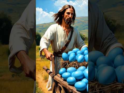 Jesus find huge egg💙. 🙏 #jesus #fé #amor #edit