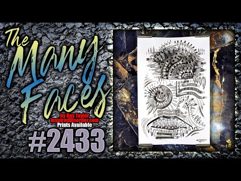 #2433 The Many Faces 2024 Collection: Ink Painting Process Timelapse with Ray Taylor