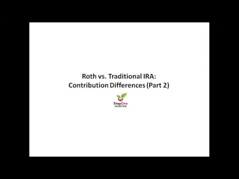 Roth vs. Traditional IRA: Contribution Differences (Part 2)