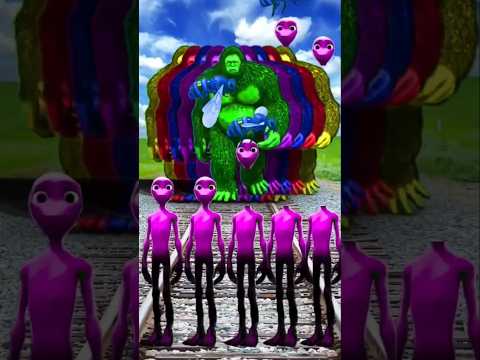 Equal dame to cosita 5 black and pink colour aliens dance and train driver #shorts #vfxshorts