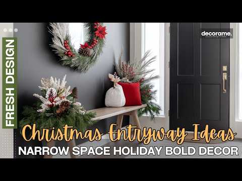 Narrow Space Holiday Hacks: Bold Christmas Entryway & Hallway Decor Ideas