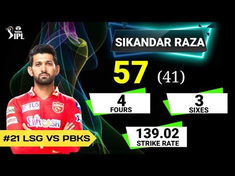 Sikandar Raza Batting Vs Lucknow Super Giants ! Ipl 2023 Match 21 ! LSG VS PBKS ! Cric Perform