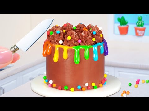 Amazing Chocolate RAINBOW Cake 🌈🎂 Yummy Miniature KITKAT Cake Decorating | Tiny Cakes