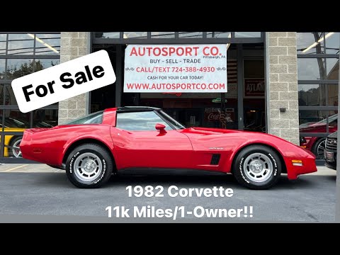 SOLD- 1982 Chevrolet Corvette ~ 1-Owner ~ 11K Miles ~ Documented ~ SOLD