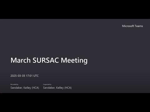 WA State Substance Use Recovery Services Advisory Committee (SURSAC) MARCH 3 2025