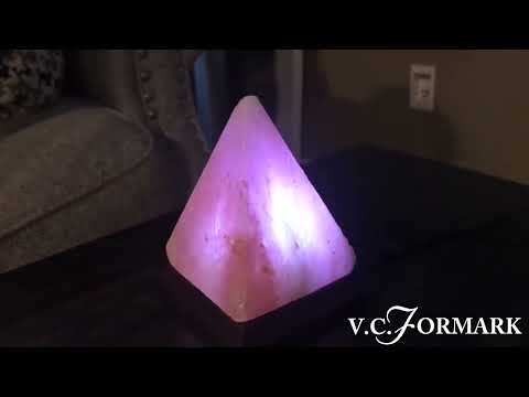 USB Himalayan Salt Lamp with 8 Colors Changing,Pyramid Crystal Salt Rock Lamp for Office,Home Decor