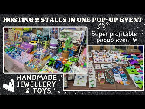 2 stalls in a popup event - MultiflyBlings + MultiflyToys| Hosting My fabric jewelry & toys stall