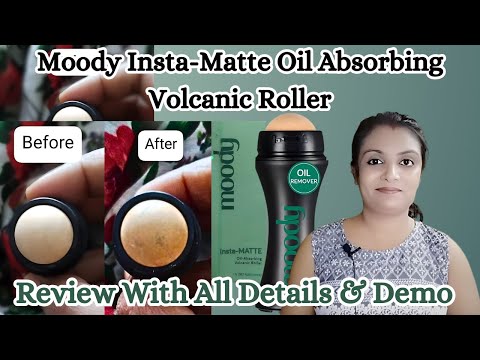 Moody Insta Matte Oil Absorbing Volcanic Roller Review With Demo & Details | GROWING SILENTLY