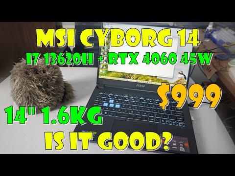 MSI Cyborg 14 RTX 4060 I7 13620H Light weight Budget Gaming laptop Review!