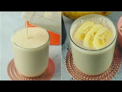 EASY BANANA OATS SMOOTHIE ‼️ON THE GO BREAKFAST SHAKE + UNBOXING