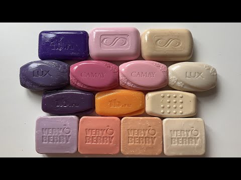 🤍🧡🩷💜 ASMR carving dry soap 💜🩷🧡🤍