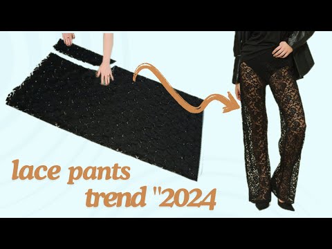 🤤Very Easy how to Cutting and sewing{Lace pants}the trend "2024