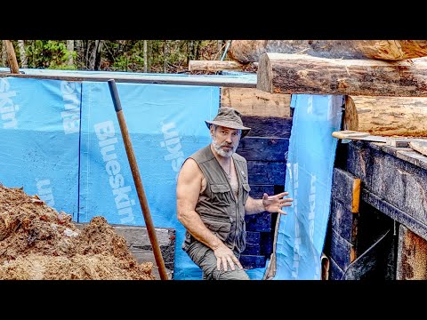 Installing a Window in the Log Cabin Cellar