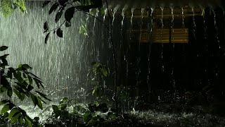 Deep Sleep Instantly With Heavy Rain On Roof & Thunder | Relaxing Rain Sounds For Sleep, Meditation