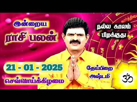 21.01.2025 - Indraya Rasi Palan | இன்றைய ராசி பலன் | Today Rasi Palan | Rasi Palan Today Tamil