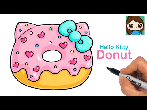 How to Draw a Hello Kitty Donut Love Squishy ❤️