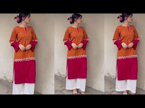 VIRAL TRENDY Kurti Cutting And Stitching |Designer Suit Cutting And Stitching |Easy Tutorial