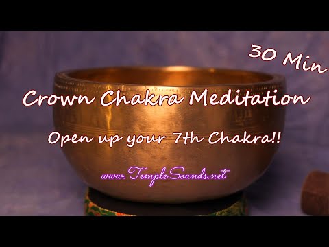 CROWN CHAKRA MEDITATION ~ 30 MIN ~ ENERGIZE YOUR 7TH CHAKRA! ~ BOWL #M310 ~ WWW.TEMPLESOUNDS.NET