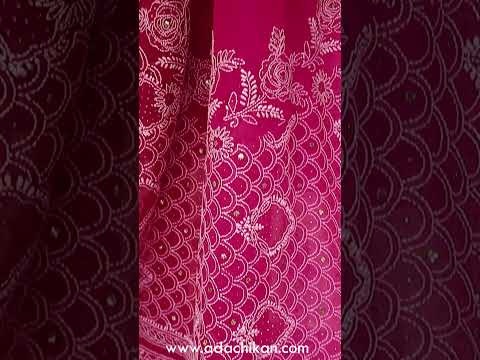 This Wedding Season Drape this Omre shaded magenta Pure Georgette Saree  in floral designs.