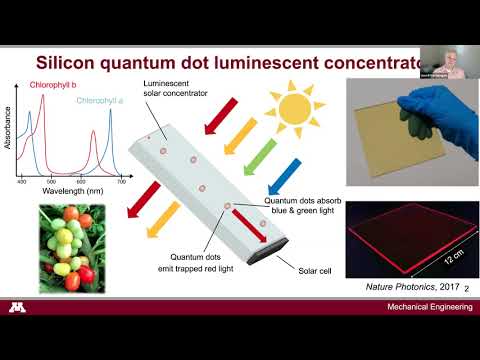 "Solar Windows to Power Greenhouses" - Uwe Kortshagen