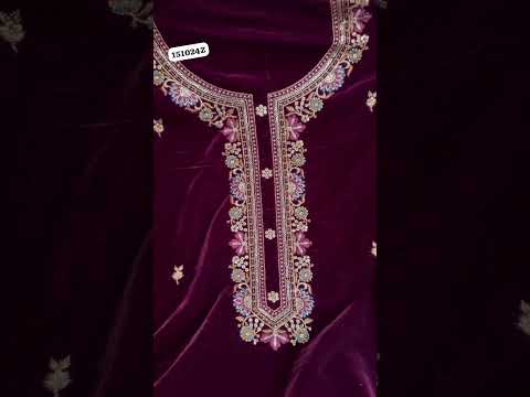 Kesar karachi Elena 151024Z velvet with embroidery suit