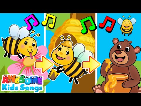 Bee Song for Kids! How Bees Make Honey | Fun Learning Song & Video | #AwesomeKidsSongs