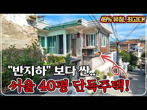 "땅만 무려 40평대" 서울 마당 있는 단독주택, 7억 → 3억까지 유찰.. 대박 이런 게 보석!!