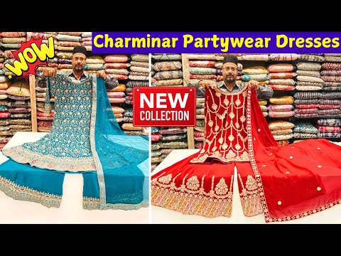 Charminar New Model Partywear Dresses Readymade Heavy Work Gharara Palazo Collection