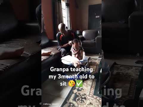 Grandpa teaches my 3minth to sit #damselhrh #baby #cutebaby #granny #bellybump #goodbaby #grandpa