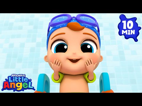 Let's Swim Like Baby Sharks 🌊 | Little Angel  | Nursery Rhymes