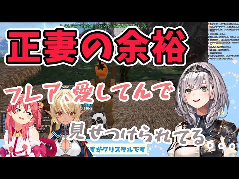 【白銀ノエル/不知火フレア/さくらみこ】試される正妻の余裕！みこちに告白されるフレアを目撃したノエル団長の反応【ホロライブ切り抜き】