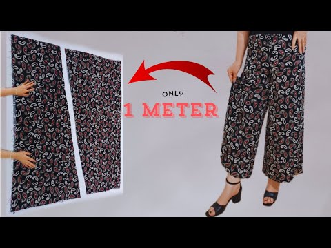 Very Easy Cut Pants (Trouser) Sew | Detailed Palazzo Skirt - Trousers -Easy pattern