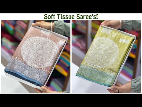 Try these banarasi soft tissue saree's | #saree #bengaluru #shopping