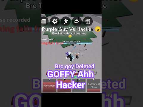 Hacker Vs Purple Guy #roblox  ||Thestrongestbattlegrounds #hackervsme #Bloxfruit #shorts #virl