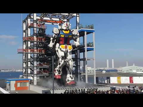 動くガンダム GUNDAM FACTORY YOKOHAMA 演出【起動実験】2023.02