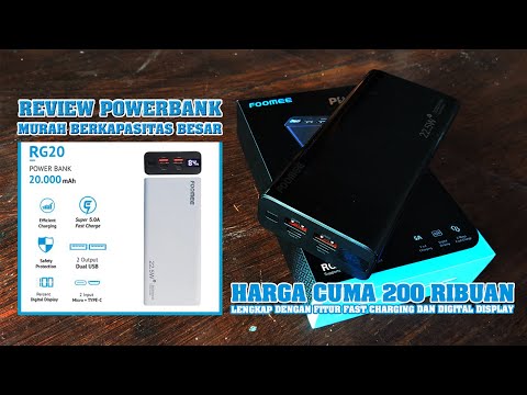 Review FOOMEE RG20 POWERBANK 20000mAh - Power Bank Murah Berkualitas