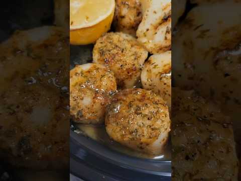 Lemon and Herb butter scallops. #scallops #dinnerfortwo #seafood #dinnershorts #cooking #recipe